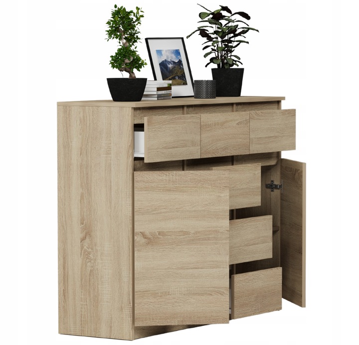 KOMODA 98CM SZAFKA 6 SZUFLAD SONOMA S62D