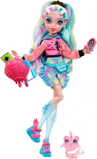 LALKA MONSTER HIGH LAGOONA BLUE + akcesoria HHK55
