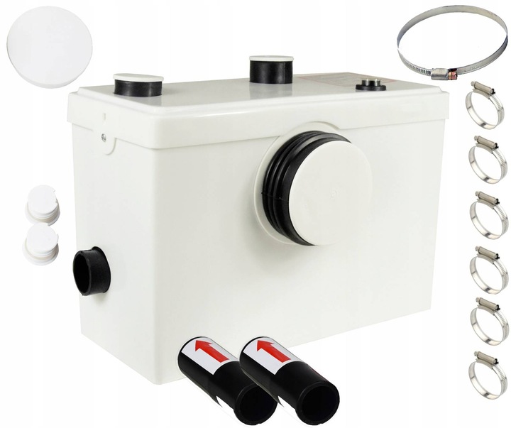 POMPA DO WC PRZEPOMPOWNIA ŚCIEKÓW ŁAZIENKOWA TOALETY WANNA PRYSZNIC TRZY