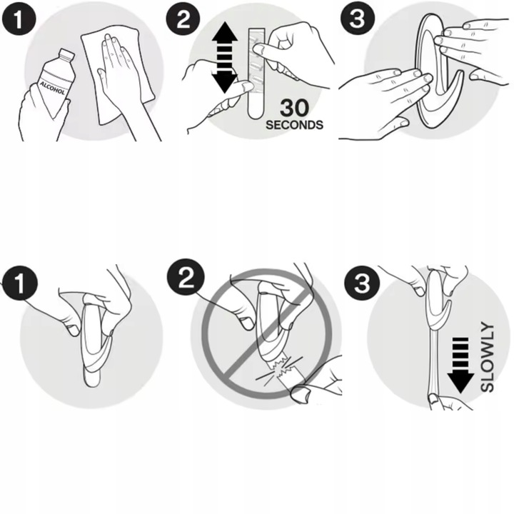 Haczyki Samoprzylepne COMMAND Przezroczyste bez wiercenia zestaw 18