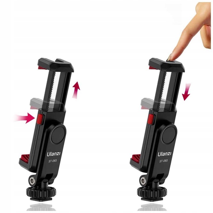 Ulanzi ST-06S Adapter uchwyt statywowy do telefonu + zimna stopka x 2