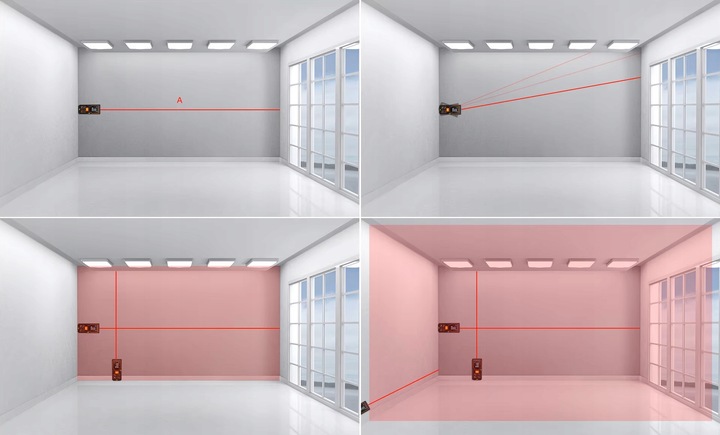 DALMIERZ LASEROWY 40M CYFROWY MIERNIK ODLEGŁOŚCI POZIOMICA LASEROWA