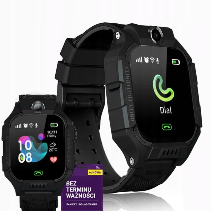 SMARTWATCH ZEGAREK SMARTBAND DLA DZIECI LOKALIZATOR GPS + KARTA SIM