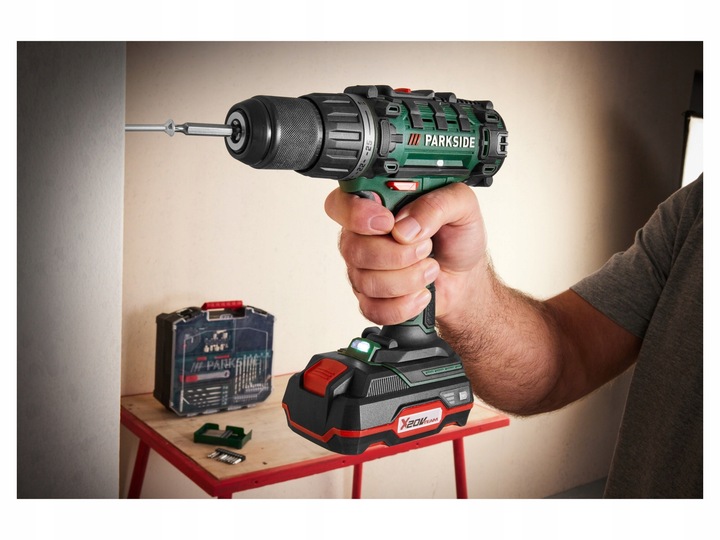 Wiertarko wkrętarka x20v PARKSIDE PABS 20-Li 20V Akumulator Ładowarka