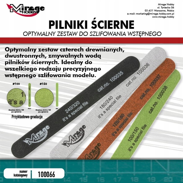 MIRAGE 100066 ZESTAW PILNIKÓW SANDING STICK SET [8