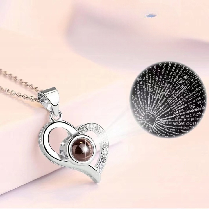 Wieczna Róża w Szkle Naszyjnik z Hologramem dla Kobiety Prezent Walentynki