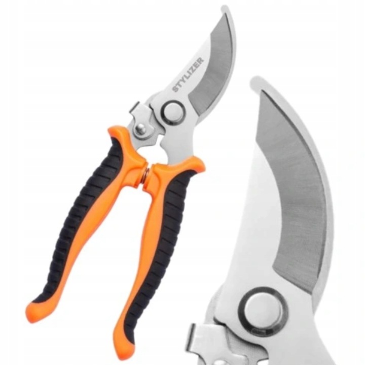 Sekator ogrodowy Ręczny do Pędów krzewów kwiatów OSTRY mocny STAL