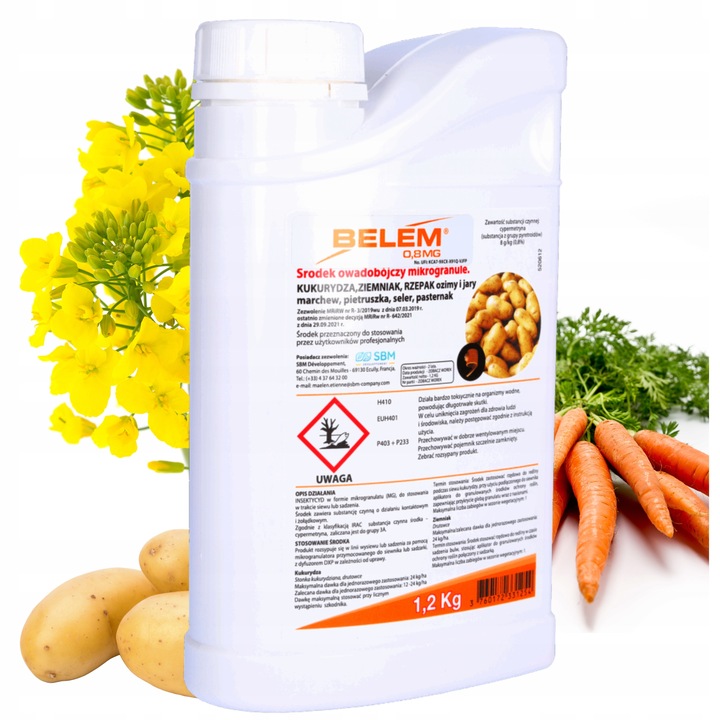 BELEM 1,2KG Środek OWADOBÓJCZY DOGLEBOWY ZWALCZA PĘDRAKI DRUTOWCE