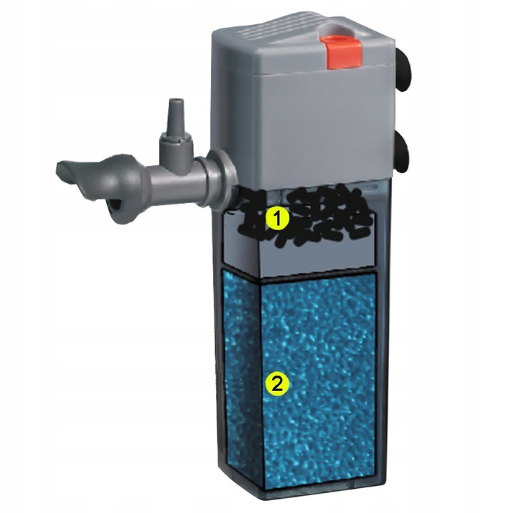 Filtr wewnętrzny gąbkowy Happet ORCA 600 DO AKWARIUM 120-250L