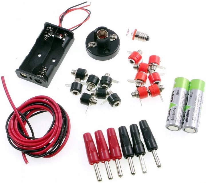 Zestaw podstawowych elementów na zajęcia z techniki (klasy 4 - 6) + baterie