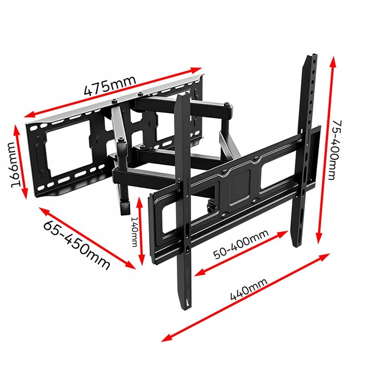 Mocny obrotowy uchwyt wieszak do telewizora 32-60" LCD/LED