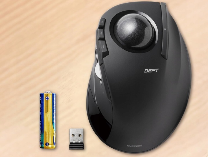 Mysz trackballowa ELECOM DEFT, bezprzewodowa 2,4GHz funkcja 8 przycisków