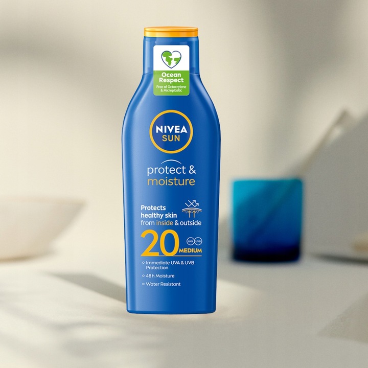NIVEA SUN Protect & Moisture Balsam do opalania SPF 20, 200 ml