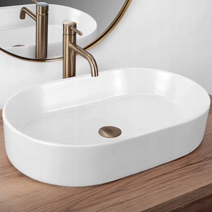 REA KOREK KLIK KLAK DO UMYWALKI ZŁOTY SZCZOTKOWANY UMYWALKOWY KLIK KLAK