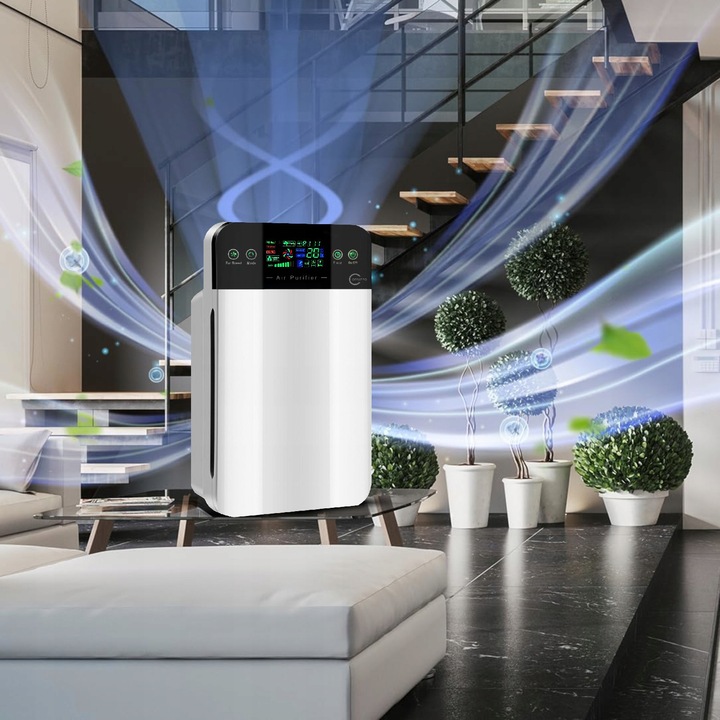 Duży AUTOMATYCZNY OCZYSZCZACZ POWIETRZA HEPA + jonizacja sterylizacja