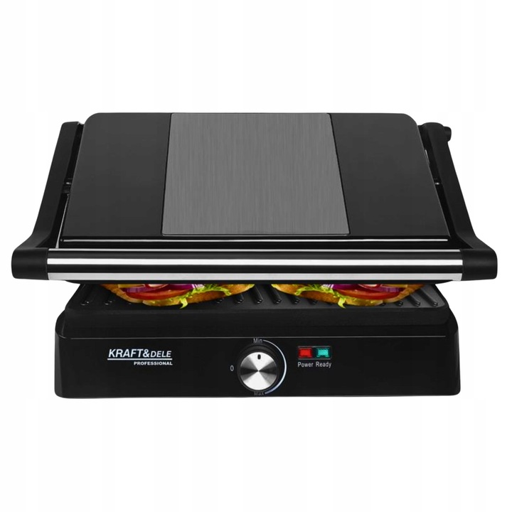 GRILL OPIEKACZ TOSTER ELEKTRYCZNY DO KANAPEK PANINI ROZKŁADANY DUŻY