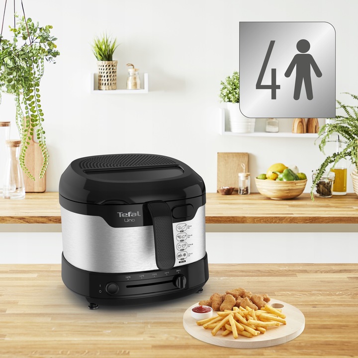 Frytkownica tradycyjna TEFAL Uno 1kg FF215D do Smażenia 1600 W
