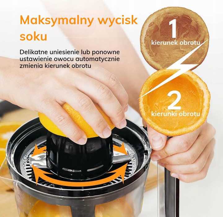 Elektryczna wyciskarka do cytrusów LEBENLANG 700ml 2 kierunki BPA-free