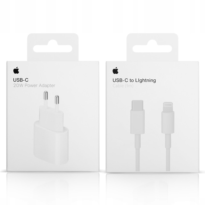 SZYBKA ŁADOWARKA DO APPLE IPHONE 20W+KABEL USB-C LIGHTNING 1M