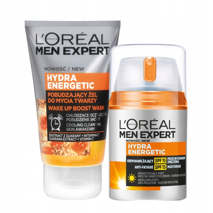 Krem i Żel Do Twarzy Zestaw Kosmetyków Dla Mężczyzn Loreal Men Expert
