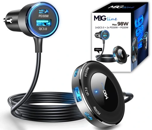 ROZDZIELACZ GNIAZDA ZAPALNICZKI ŁADOWARKA USB PD