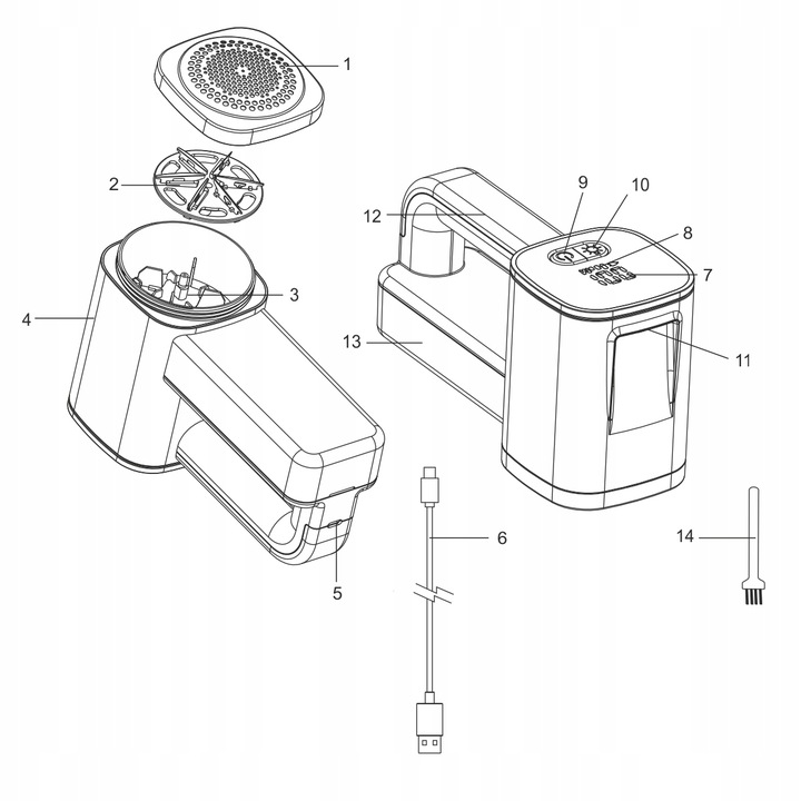 GOLARKA DO UBRAŃ TKANIN SWETRÓW TAPICERKI MOCNA AKUMULATOR 2000mAh USB