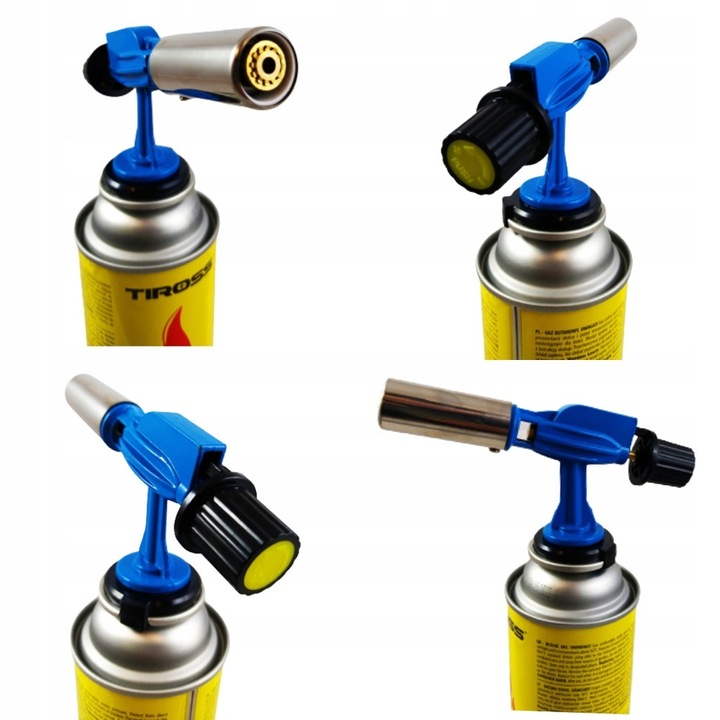 ZESTAW PALNIK MOSIĘŻNY+ŻELIWNY+4x GAZ TIROSS +10szt