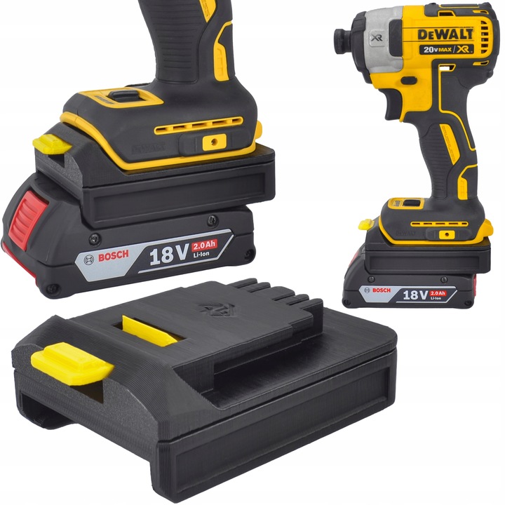 ADAPTER PRZEJŚCIÓWKA Z BATERI BOSCH 18V NA NARZĘDZIA DEWALT XR 18V