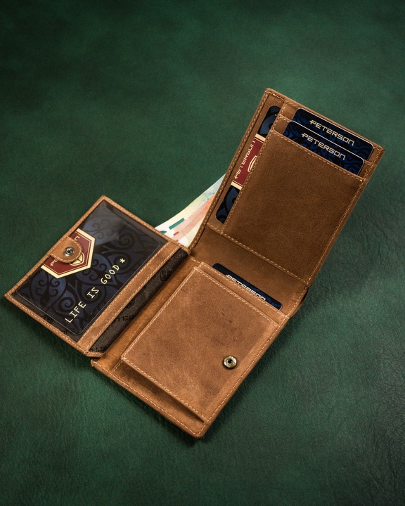 PETERSON mały portfel etui na karty RFID prezent