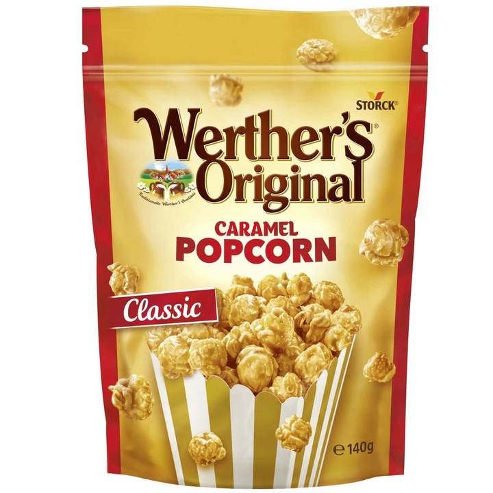 Werther's Original Caramel Popcorn karmelowy ZESTAW 4 x 140g DE