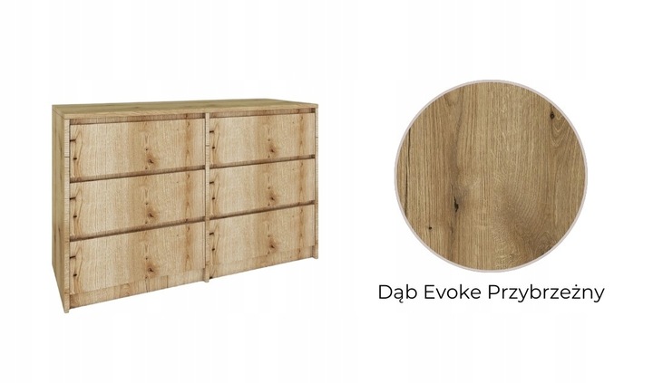 Komoda z 6 Szufladami – Funkcjonalność i Styl w Jednym! | 120x77x43 cm