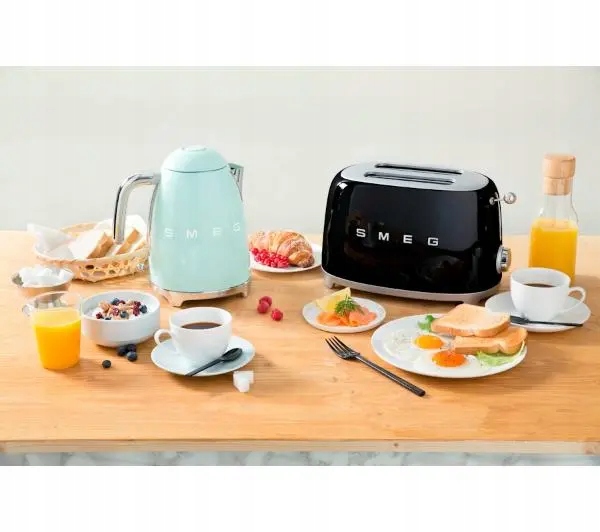 Toster dwuszczelinowy do pieczywa Smeg TSF01BLEU 950W 2 Tosty Czarny