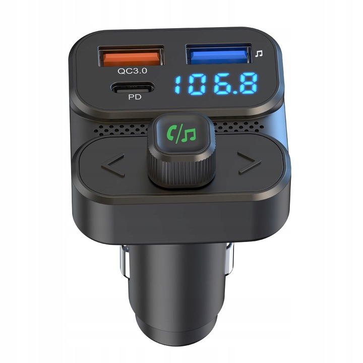 TRANSMITER FM BLUETOOTH 5.3 DRMZ SZYBKA ŁADOWARKA QC3.0 PD 36W USB