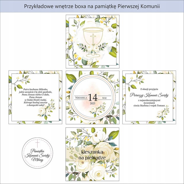EXPLODING BOX prezent chrzest ślub komunia