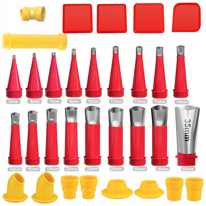 Końcówki do Silikonu Silikonowania Dysza Wyciskacz Aplikator Tubowy 32
