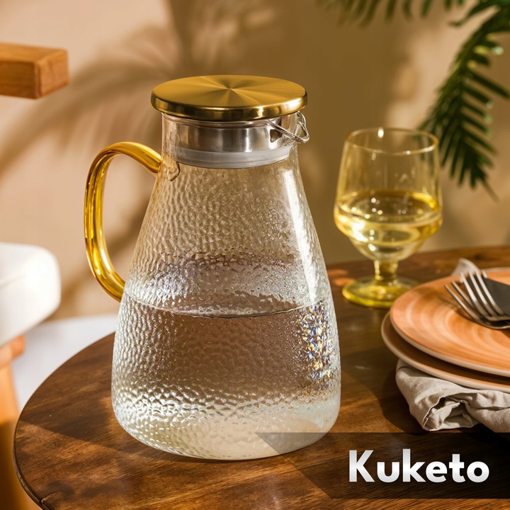 DZBANEK DO HERBATY szklany ZAPARZACZ Z SITEM FILTREM Kuketo Maiden