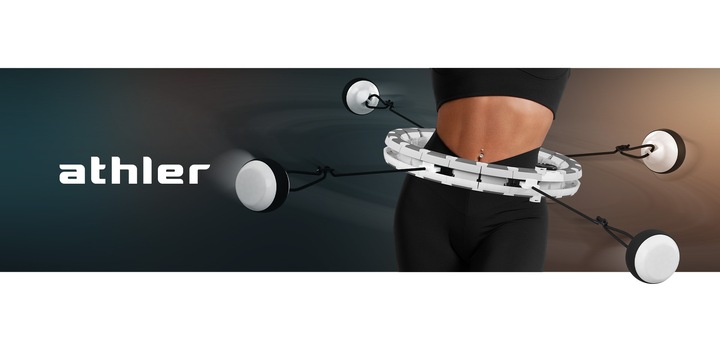 Hula hop SMART z LICZNIKIEM obciążeniem wypustkami ODCHUDZAJĄCE Athler