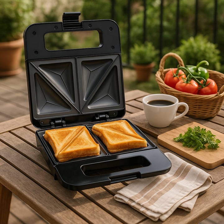 TOSTER OPIEKACZ DO KANAPEK CHRUPIĄCYCH TOSTÓW SANDWICH 1000W TRÓJKĄTY