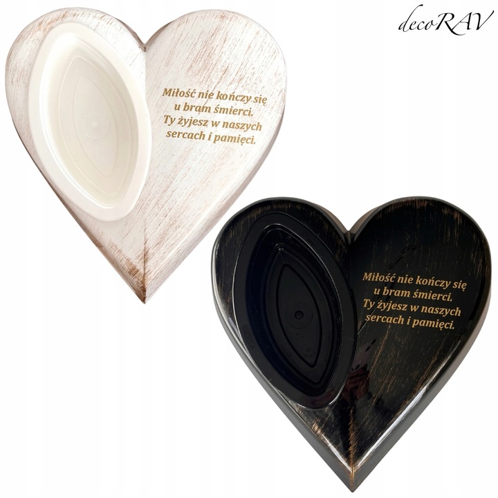 SERCE na Grób z Napisem RÓŻNE KOLORY Podstawa na Stroik Wzór