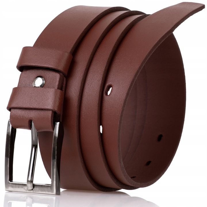 SEPHER Pasek skórzany klasyczny J. BRĄZOWY męski