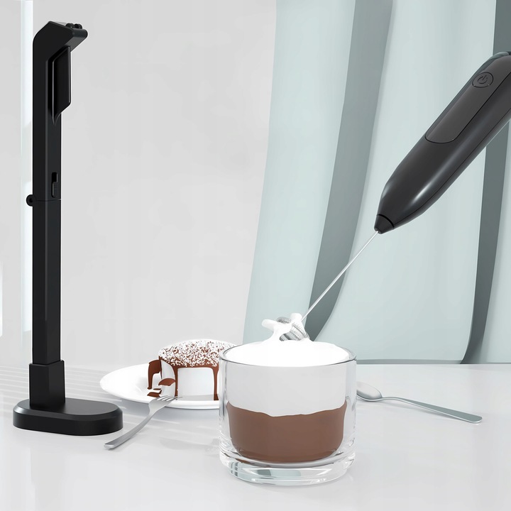 RĘCZNY SPIENIACZ MIKSER DO MLEKA KAWY ELEKTRYCZNY MIKSER TRZEPACZKA