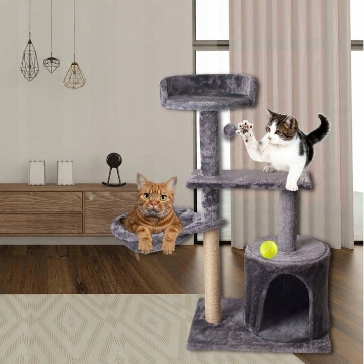 Drapak Dla Kota Duży Wysoki Wieża Legowisko Domek Budka Zabawka Sznurek