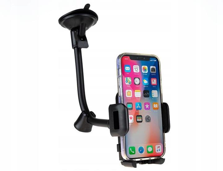 ZESTAW ŁADOWARKA 4xUSB 7A UCHWYT DO SZYBY DŁUGI ELASTYCZNY PODPÓRKA