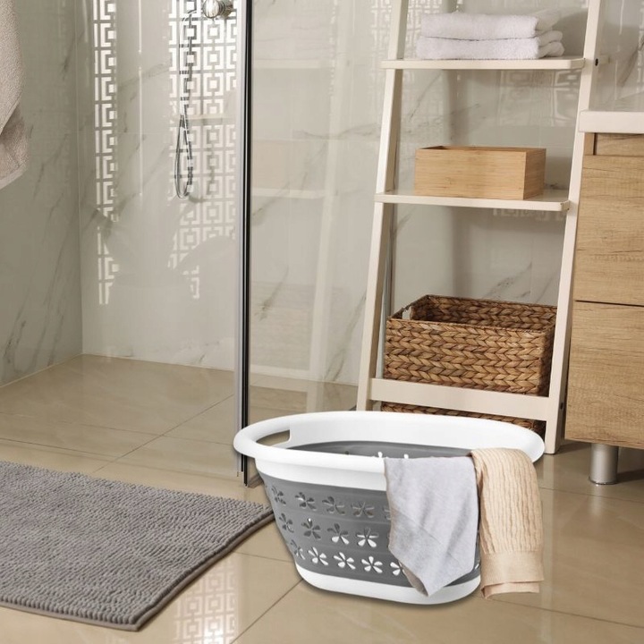 KOSZ NA PRANIE BIELIZNĘ POJEMNIK SKŁADANY COMPACT