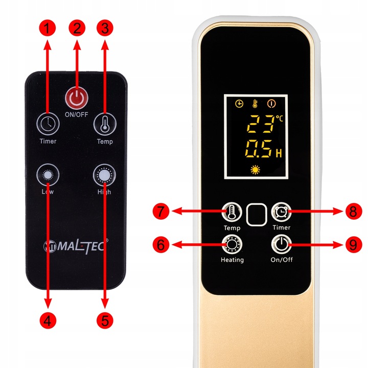 GRZEJNIK ELEKTRYCZNY NA PODCZERWIEŃ KONWEKTOR ENERGOOSZCZĘDNY TIMER