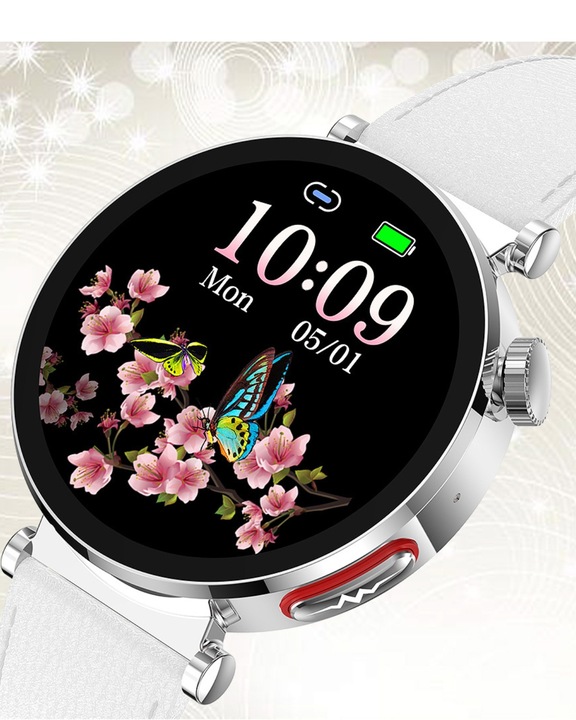 SMARTWATCH ZEGAREK DAMSKI POMIAR CUKRU EKG HRV PPG CIŚNIENIE SZKŁO MENU PL