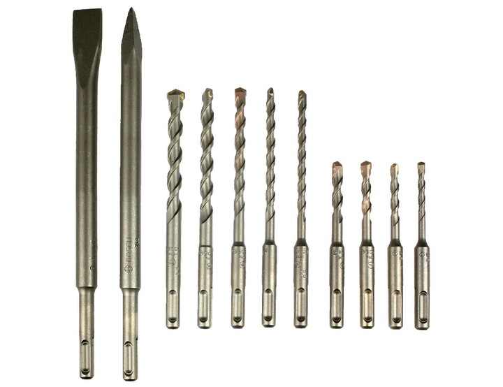 ZESTAW 11 WIERTEŁ i DŁUT SDS-Plus BOSCH w walizce