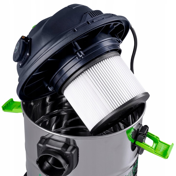 ODKURZACZ PRZEMYSŁOWY WARSZTATOWY MOKRO SUCHO HEPA POPIÓŁ GIPS MOCNY