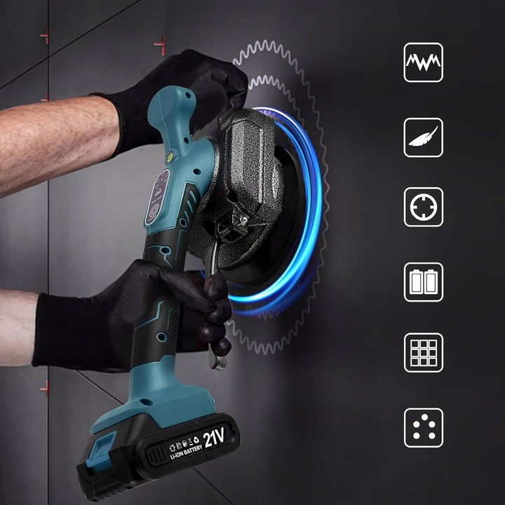 PRZYSSAWKA WIBRACYJNA DO PŁYTEK WIBRATOR DO POZIOMOWANIA 2000mAh 21V