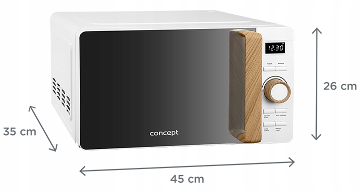 KUCHENKA MIKROFALOWA MIKROFALÓWKA WOLNOSTOJĄCA 20L 800W BIAŁA Concept